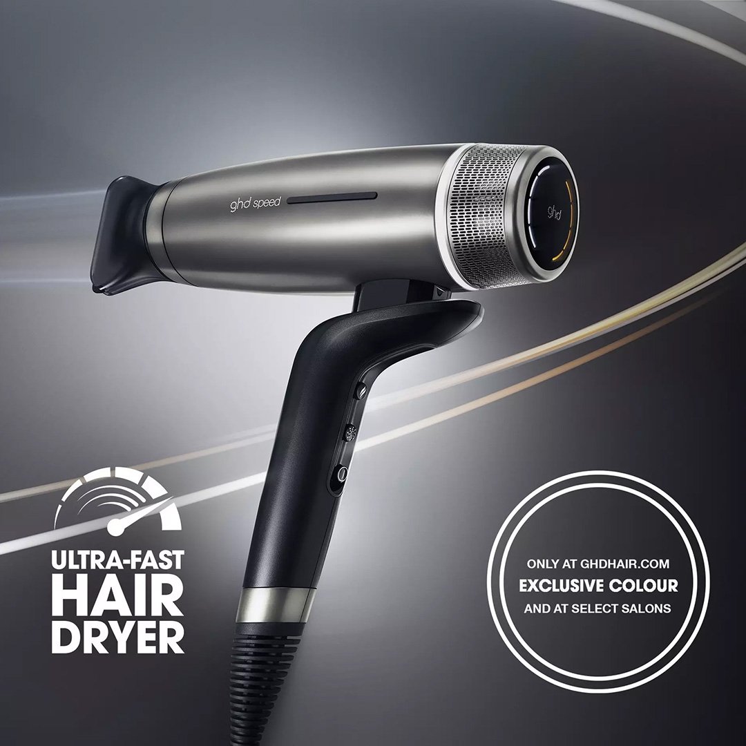 NEW GHD SPEED IONIC HAIR DRYER IN TITANIUM BLACK