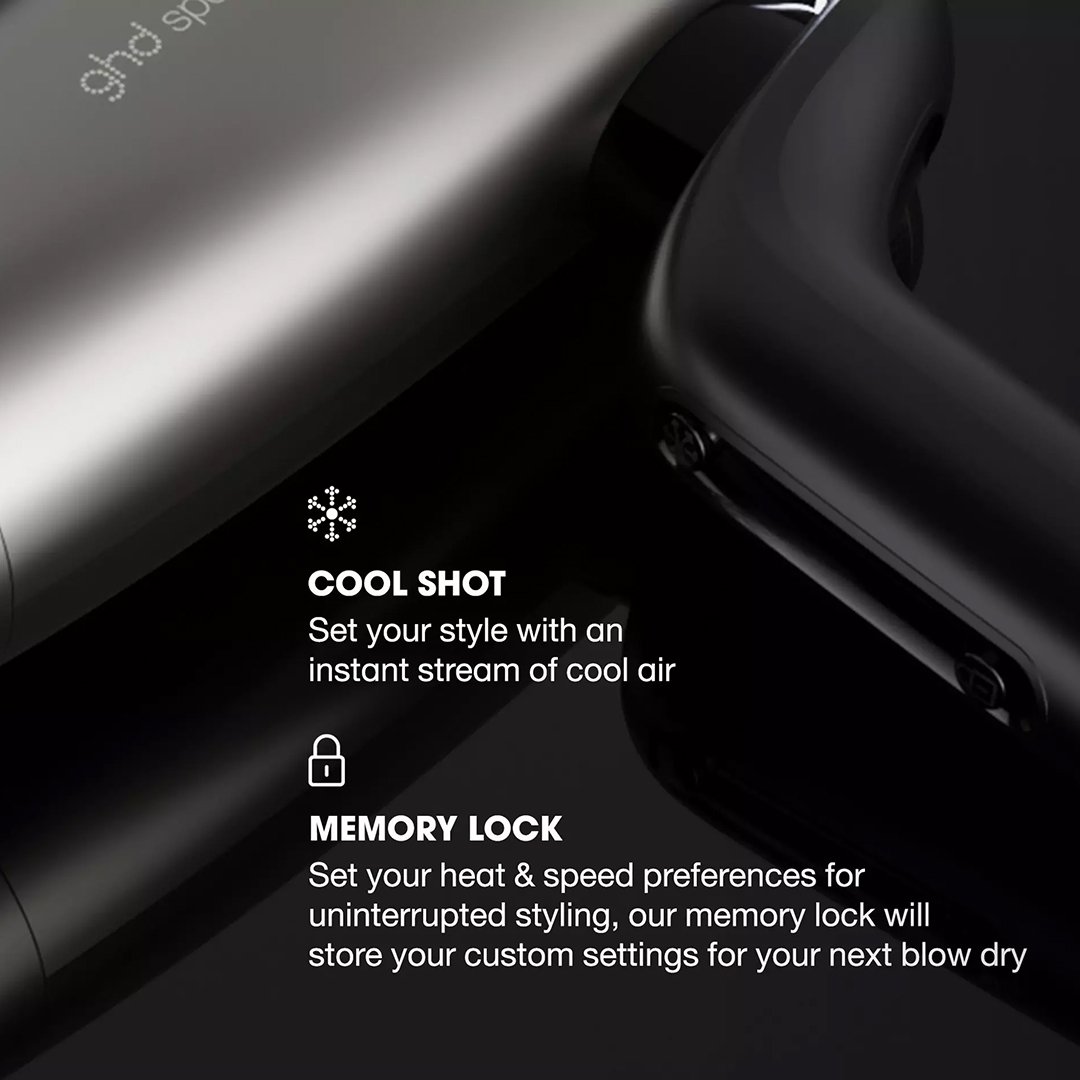 NEW GHD SPEED IONIC HAIR DRYER IN TITANIUM BLACK