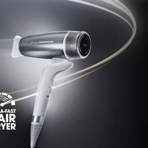 GHD SPEED IONIC HAIR DRYER IN SILVER WHITE